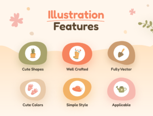 14 Handdrawn Gardening Icon Illustrations