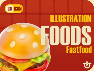 Fast Food 3D Icon Set Stylized – Premium Food Assets
