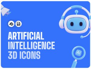 AI 3D Icons Pack – Premium Tech Assets