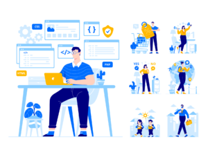 20 People Activity Illustration set - Buke Yelu Series