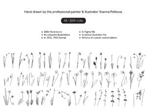 200 Botanical Art Illustration Set