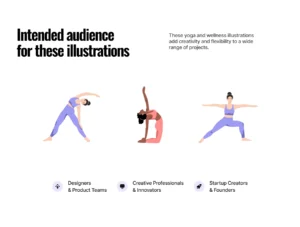 24 Yoga illustrations by Emote