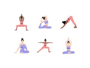 24 Yoga illustrations by Emote