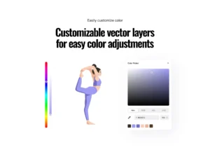24 Yoga illustrations by Emote