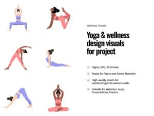 24 Yoga illustrations by Emote