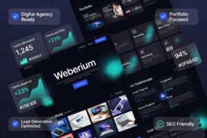 Weberium Digital Agency WordPress Theme 1.31 – Creative Portfolio & Marketing Website Builder