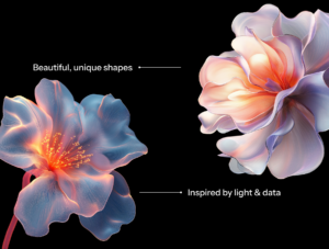 32 AI-Generated Abstract Flower Renders – PNG & PSD Pack (Customizable Colors)