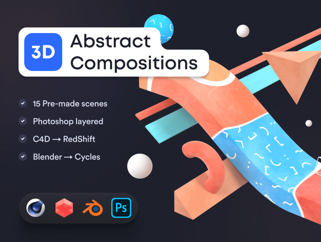 3D Abstract Compositions
