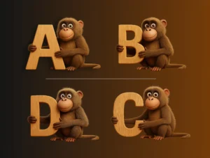 3D Baboon Alphabets Pack