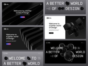 3D Black Shapes Collection