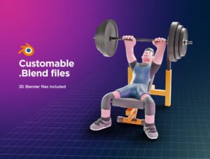 3D Character Pack Sport Illustration & 3D Elements object