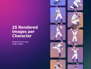 3D Character Pack Sport Illustration & 3D Elements object