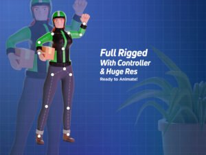 3D Character pack Delivery Courier Illustration