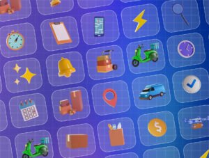 3D Character pack Delivery Courier Illustration