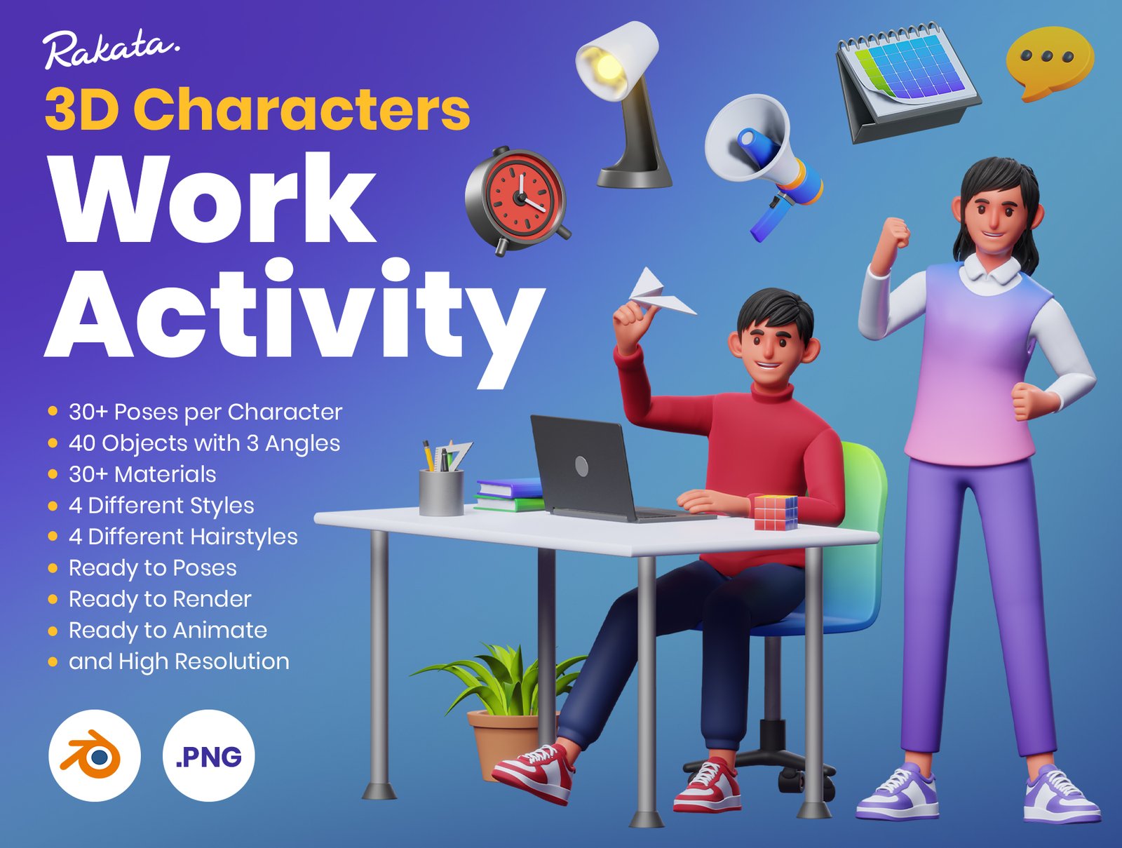 3D Characters Work Activity