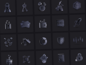3D Crypto Icon Set