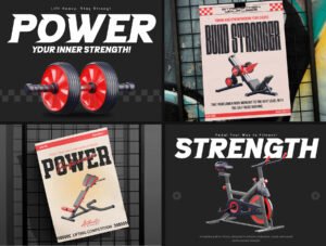 3D Fitness and Exercise Icons