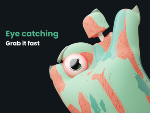 3D Halloween hands mockup