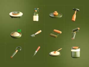 3D Pottery Icon Collection
