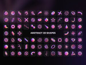 3D Shapes collection – 90 abstract renders
