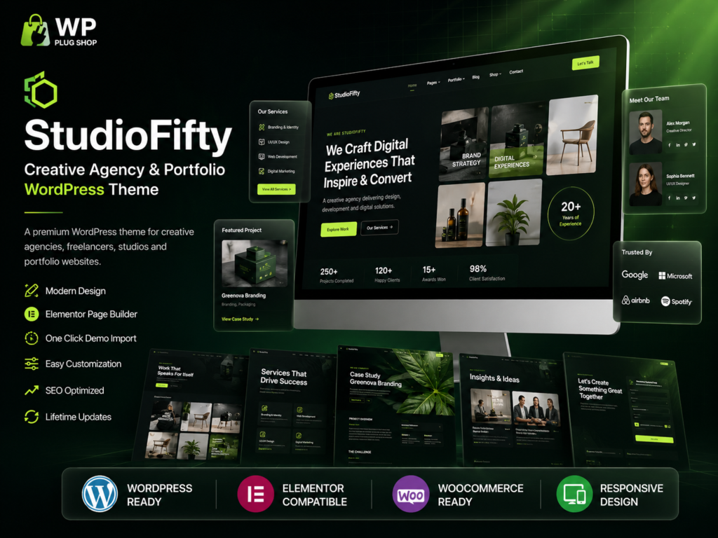 StudioFifty – Creative Agency & Portfolio WordPress Theme for Designers