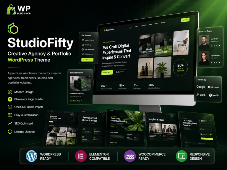StudioFifty – Creative Agency & Portfolio WordPress Theme for Designers