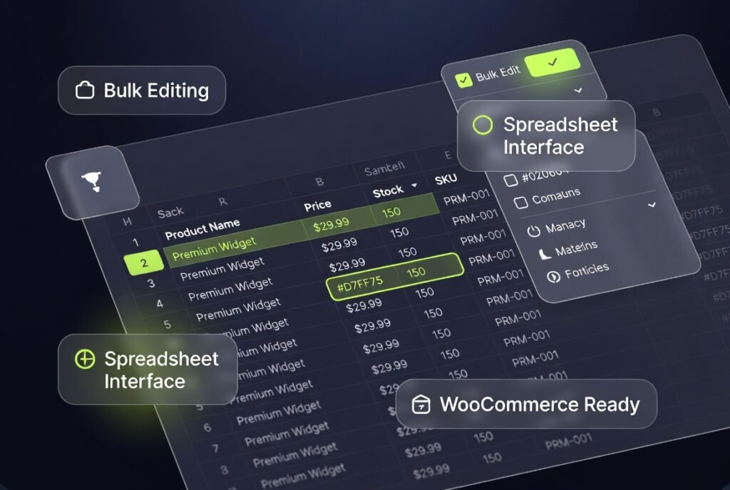 WP Sheet Editor – WooCommerce Products Premium Bulk Editor Plugin (Spreadsheet Manager)