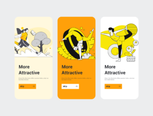 41 line flat vector illustrations
