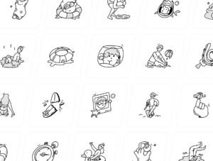 450 Zoodle Hand Drawn Illustrations