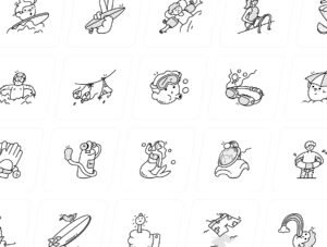 450 Zoodle Hand Drawn Illustrations
