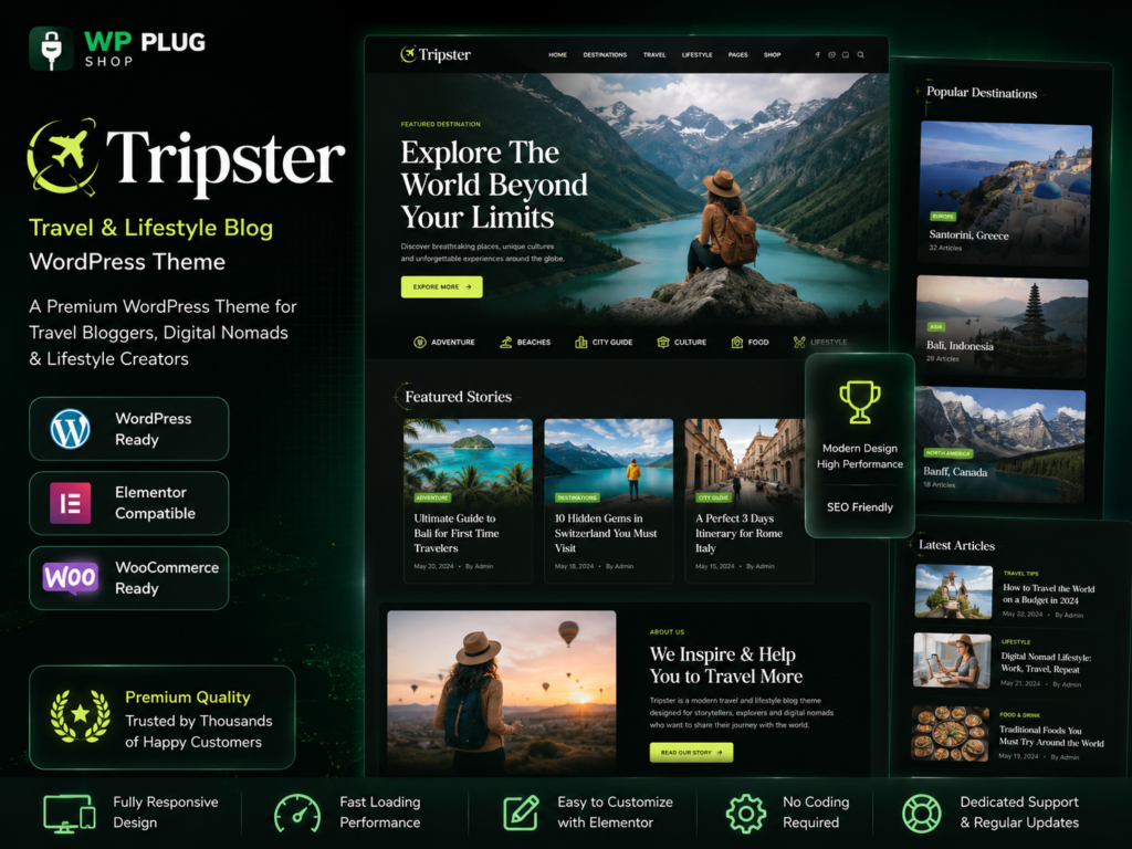 Tripster – Travel & Lifestyle WordPress Blog Theme for Storytelling