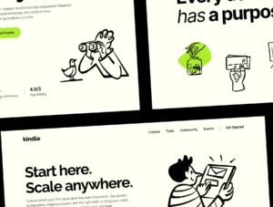49 Hand-drawn raster Illustrations pack