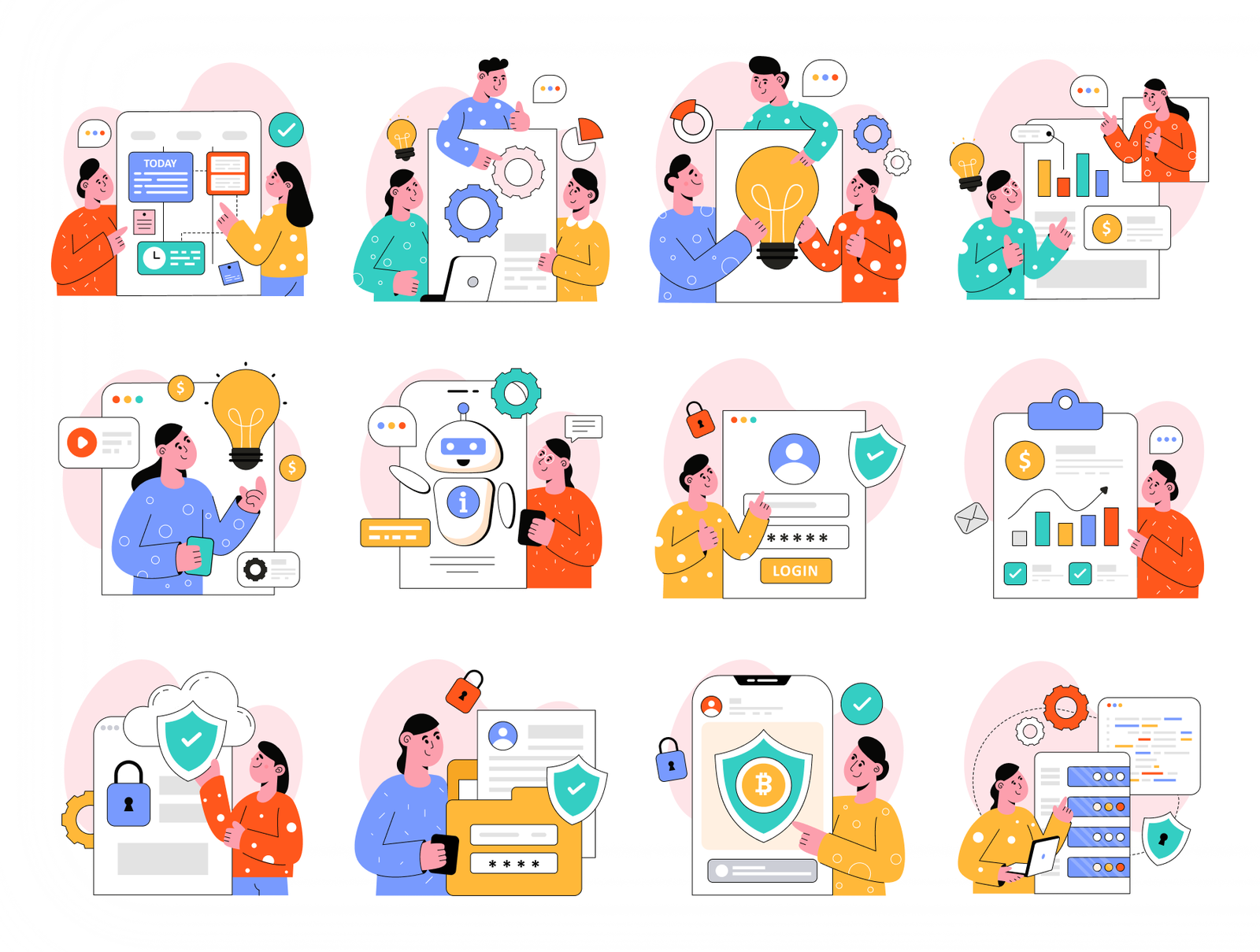 50 Bussiness Activities Illustrations 50 Business Activities Illustrations