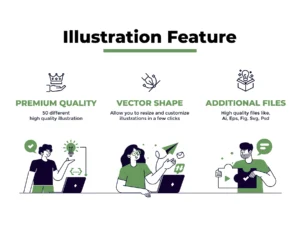 50 Digital Business Activities Illustrations vol.2