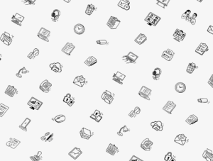 50 Office & Work Essentials Mini Illustration