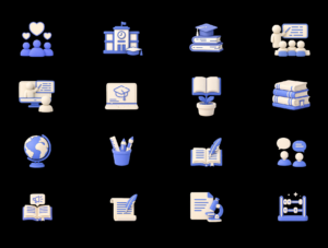 Education 3D Icon Set – Premium Learning Assets