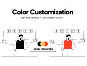 60 Modern Flat Line Illustrations for SaaS, UI & Startups