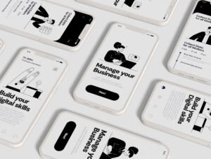 60 Modern Flat Line Illustrations for SaaS, UI & Startups