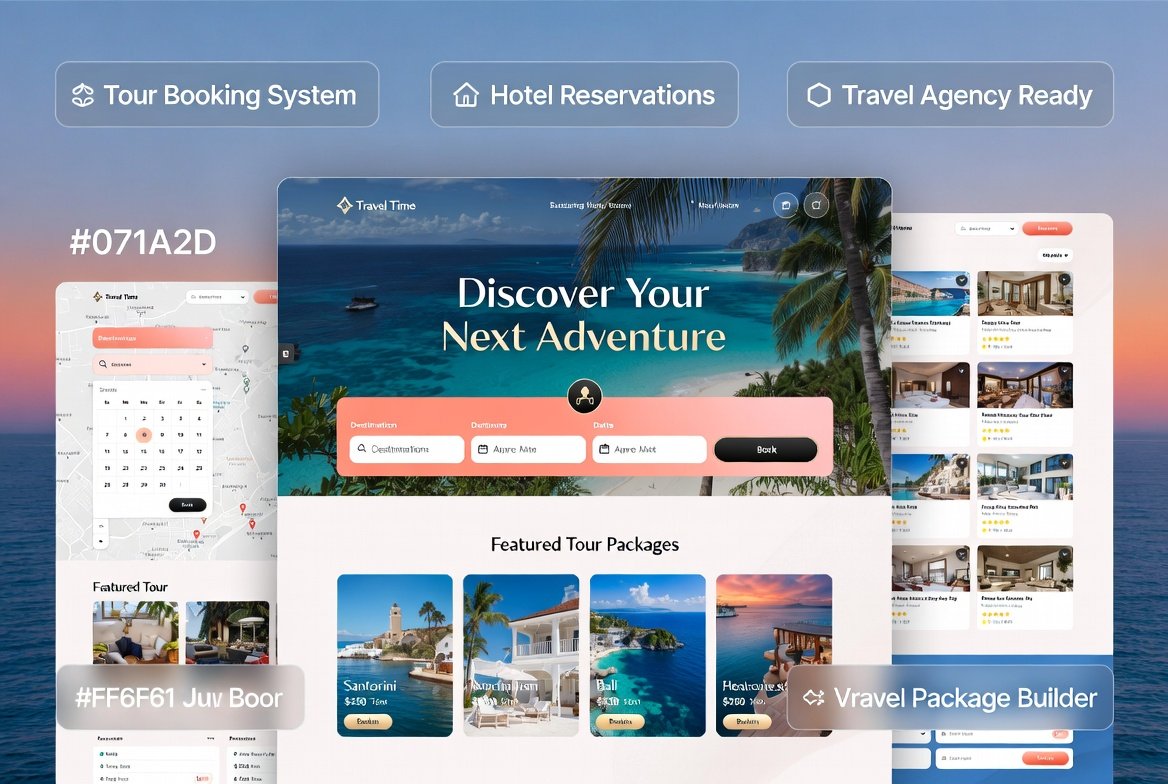 Travel Time Tour & Hotel Booking WordPress Theme 1.4.4 – Travel Agency & Tourism Website Builder