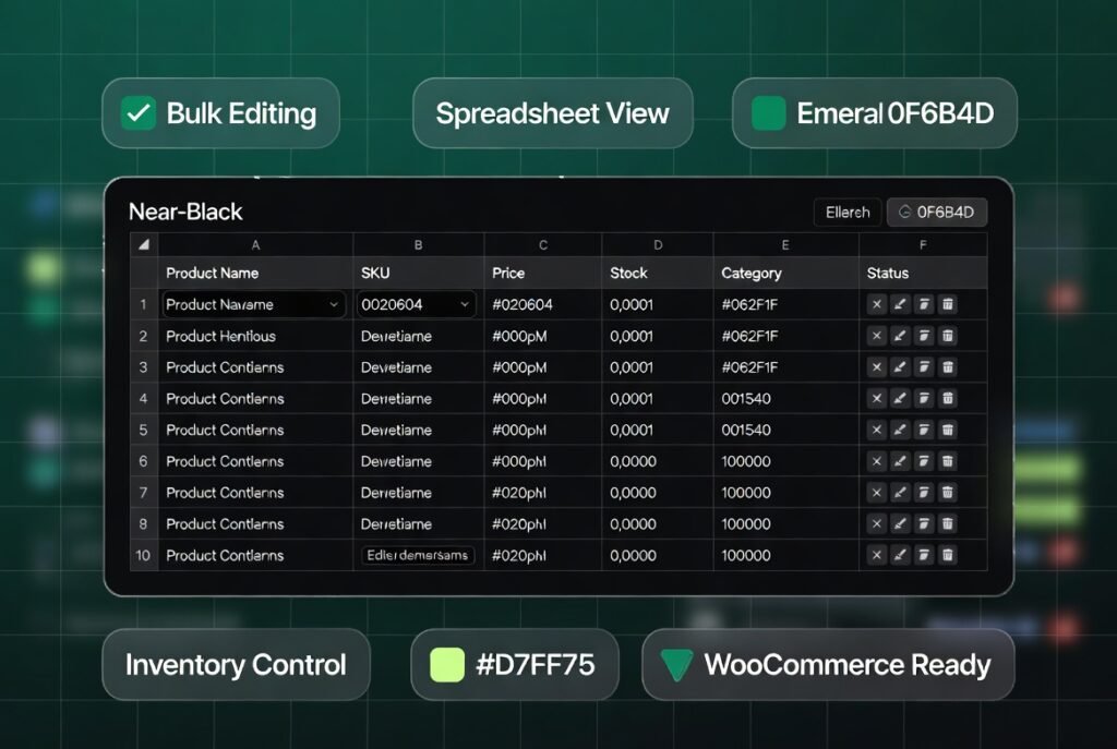 ⭐ WooCommerce Bulk Table Editor Addon 2.6.7 – Excel Style Product Management Plugin