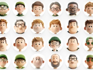 3D Cute Avatars Pack – Adorable 3D Characters for Apps & Websites