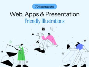 70 - Web & Apps Friendly Illustrations Pack