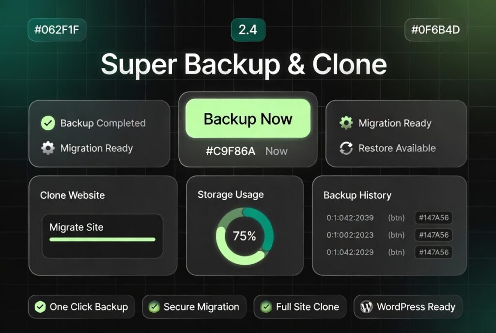Super Backup & Clone – WordPress Backup, Clone & Migration Plugin 2.4
