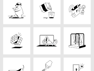 Illustration sets for Web and App