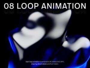 8 Chrome Bloom 3D Animation - 2K Resolution