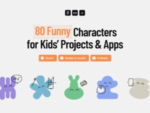 80 Funny Character illustrations