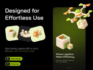 3D Logistics Icon Set – Premium Shipping & Delivery 3D Icons for Apps & Websites
