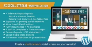 AX Social Stream 3.12.3 – WordPress Social Media Feed Plugin