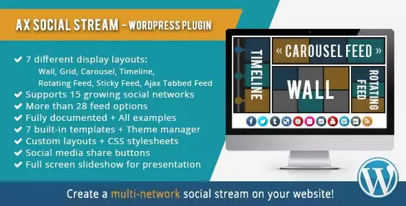 AX Social Stream 3.12.3 – WordPress Social Media Feed Plugin