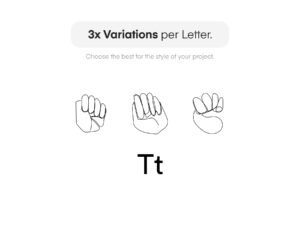 Accessibility: Sign Language Alphabet Icons Set